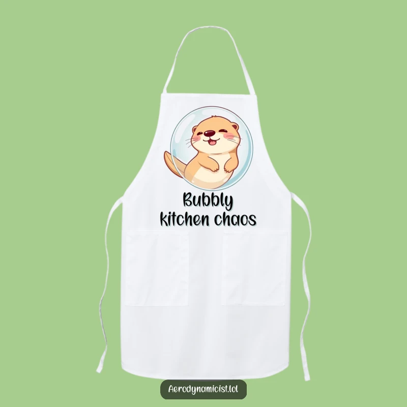 Funny Otter in Bubble Apron: Kitchen Fun with This Air-Propelled Design