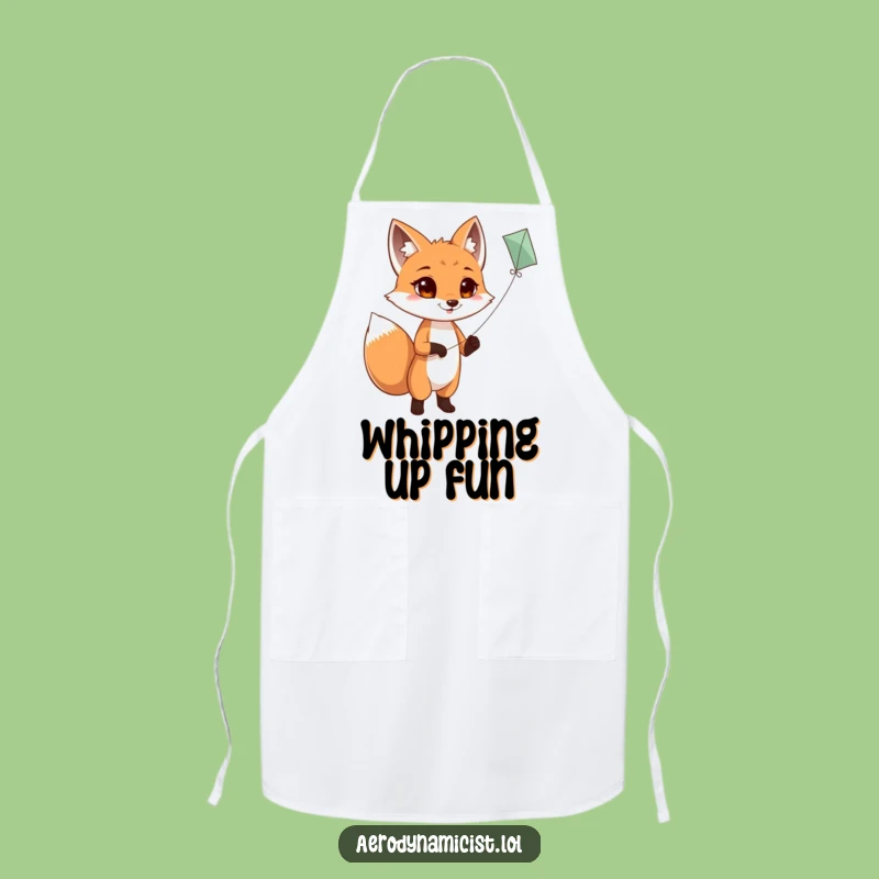 Funny Fox Kite Flying Apron: Cook Up Fun with This Determined Design