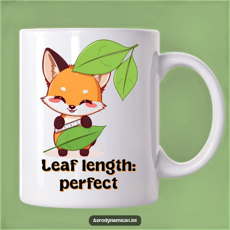 Funny Fox Cub Leaf Measuring Mug: A Hilarious Gift for Nature Lovers!