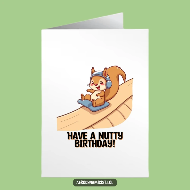 Free Printable Squirrel Ramp Card - Happy Birthday, Go Nuts!