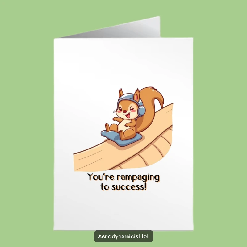 Free Printable Squirrel Ramp Card - Congrats on Your Speed!
