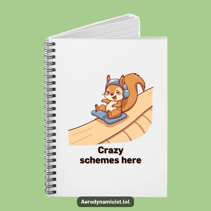 Funny Squirrel Helmet Notebook: Jot Down Adventures on This Ramp Ride Design