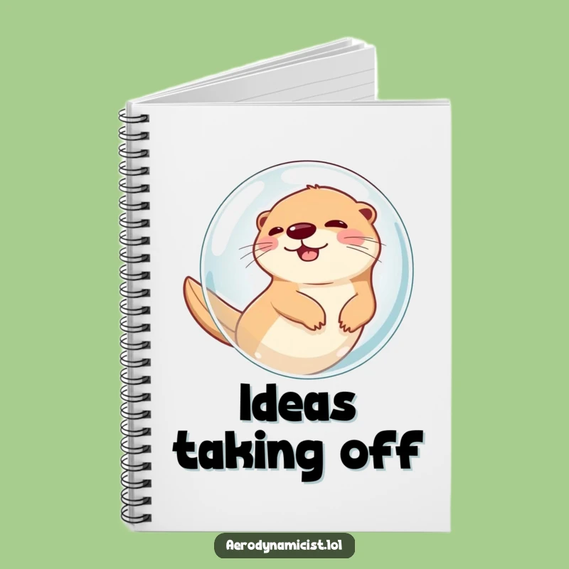 Funny Otter in Bubble Notebook: Jot Down Laughs with This Air-Propelled Design