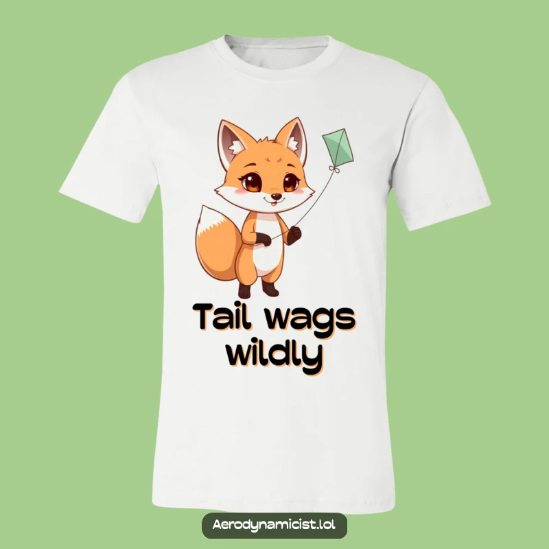 Funny Fox Kite Flying T-Shirt: Playful Outdoor Adventure Shirt for Fox Fans